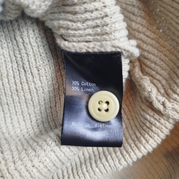 Flint and Tinder Polo Shirt Mens M Beige Knit Short Sleeve Pocket Huckeberry - Picture 7 of 11